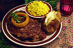 Steak, fully trimmed, 9 oz. center cut sirloin
